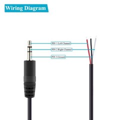 10-Pack 3.5mm Male Plug to Bare Wire Open End TRS 3 Pole Stereo 1/8″ 3.5mm Jack