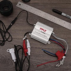 Pyle 2 Channel 300W RMS Waterproof iPod/MP3 Marine Power Amplifier – White