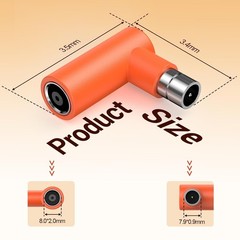 Compact 90-Degree DC8020 to DC7909 Connector – Ideal for Outdoor Power Stations