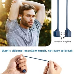 Magnetic Anti-Lost Straps for AirPods,4 Pack Ultra Black/White/Grey/Blue