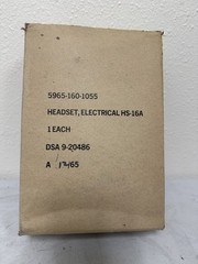 HEADSET, ELECTRICAL HS-16A US VIETNAM 1965/66 ARMY NAVY USMC RADIO NEW OLD STOCK