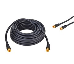 RG6 DUAL Shield Coax Cable Black TV Antenna Satellite 3ft-100ft Multi-Pack Lot