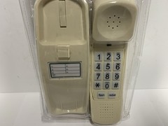 Golden Eagle Corded Trimline Phone Desk/Wall Retro Ivory Push Button Telephone