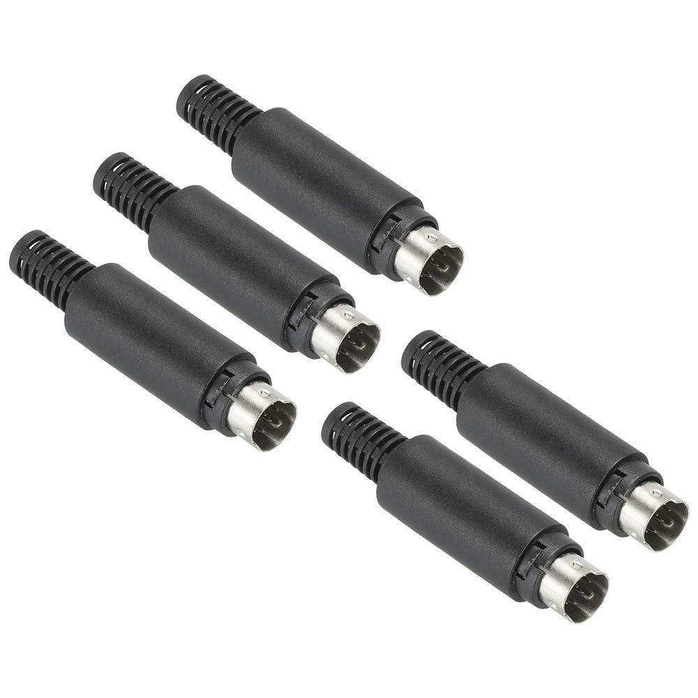 S-Video DIN Mini Male Socket 8 Pin Signal Transmission for TV Pack of 5