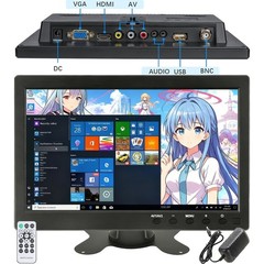 Portable Monitor HD 10″ LCD Display Screen with AV VGA HDMI Input 2nd Screen