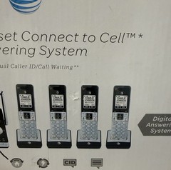 AT&T 4 Handset Connect To Cell Answering System Open Box- No Base