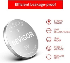 Bevigor CR2032 3V Lithium Coin Battery – Long Lasting Battery – 20 Count