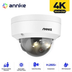 ANNKE 3K 5MP Audio POE Security IP Camera Outdoor Color Night Vision IP67 AC500