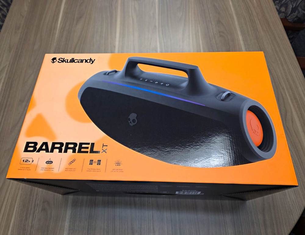 Skullcandy Barrel XT Bluetooth Boombox AM/FM Aux microSD 50W 12hr Black