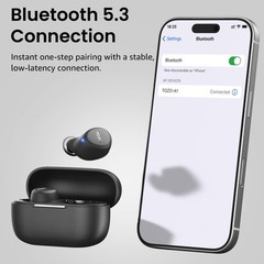 TOZO – A1 Lightweight Wireless Earbuds Headphones, Black – Refurbished
