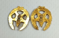 Vintage Lot 8 pcs Collectible Soviet Aluminum Small Badges-Emblems for Clothing