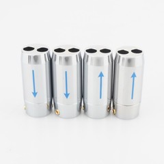 4pcs 46mm Aluminium HiFi Speaker Pants Y Splitter for RCA Bi-Wire Cable DIY