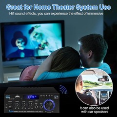 Home Audio Stereo Amplifier AK45: 300Wx2 Bluetooth 5.0 High-Power Receiver