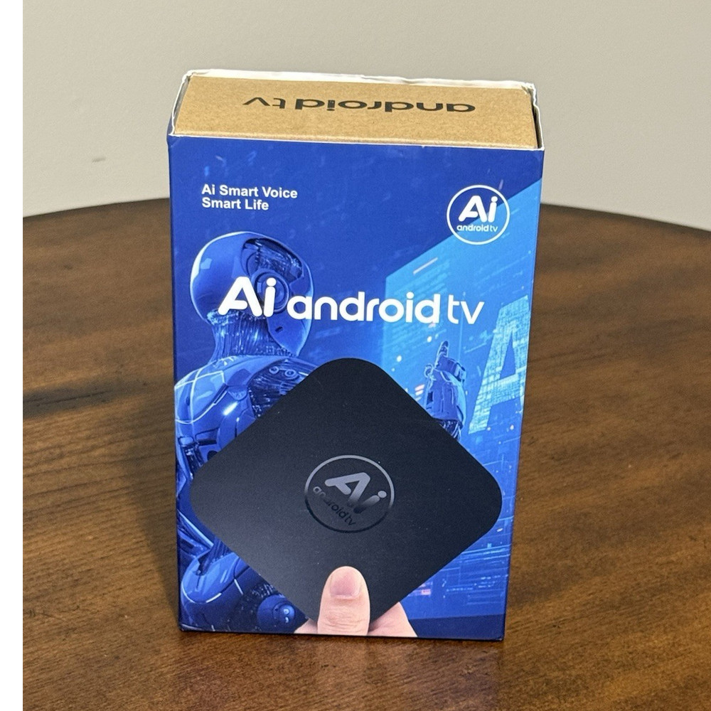Ai android tv Media Streamer Box Black Quad Core Voice Commands Wi-Fi HDMI