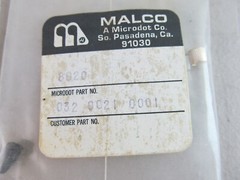 QTY=5 Malco Microdot 032 0021 0001 RF Coaxial Straight Plug Connector 50 Ohms