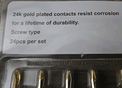 WGGE WG-009 Banana Plugs Audio Jack, 24k Gold Dual Screw Lock Speaker (12 Pairs)