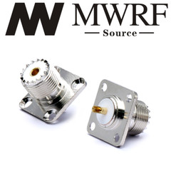 2 X UHF Female SO239 Panel Chassis Mount Connector (US Stock)