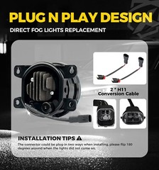 Yellow Lens Fog Lights Driving Lamp Fit for 16-25 Honda Civic Sedan Hatchback