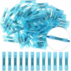 10-100PCS Heat Shrink Butt Connectors Crimp 22-10AWG Gauge Wire Splice Terminals