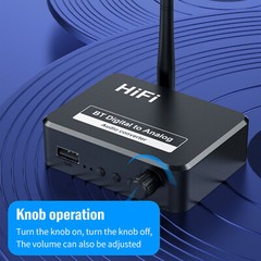 Converter AUX 2 RCA Bluetooth 5.0 Receiver Digital Optical to Analog DAC Audio