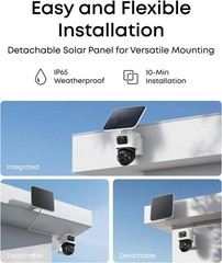 eufy eufyCam S4 4K Solar Camera Wireless Outdoor Triple Lens Bullet-PTZ 4-Cams