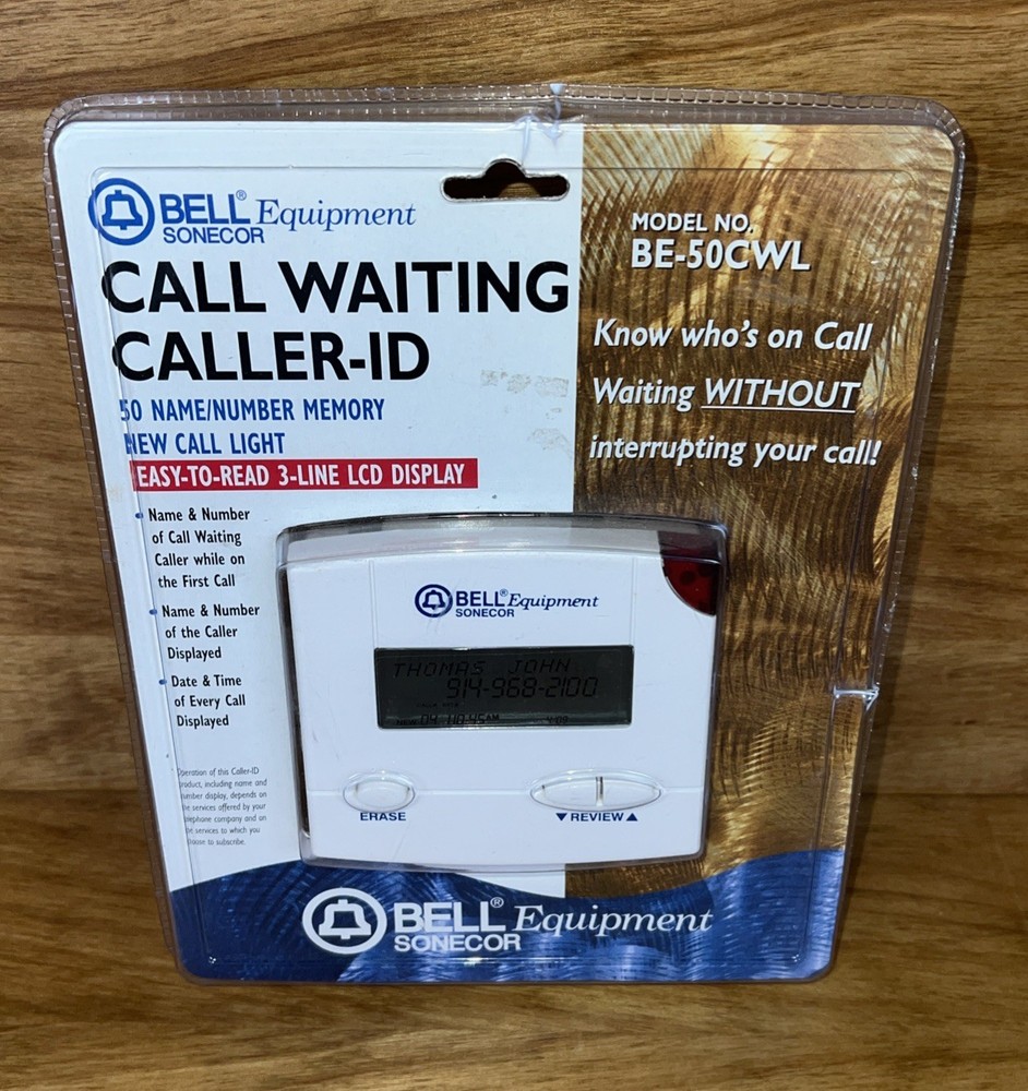 Caller ID/Call Waiting Bell Sonecor Box (BE-50CWL) New Sealed In Box