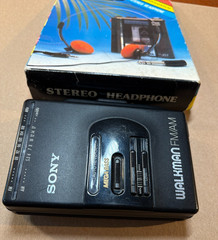 Sony WM-F2065 FM/AM Walkman Cassette Player NEW BELT – WORKING! + NOS Headphones