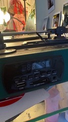 Dark Green Record Player Perfectly fine! Just barely Used it 3