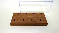 Headshell Cartridge Keeper Box Aufbewahrungsbox / Tonabnehmer / Mahogany Wood
