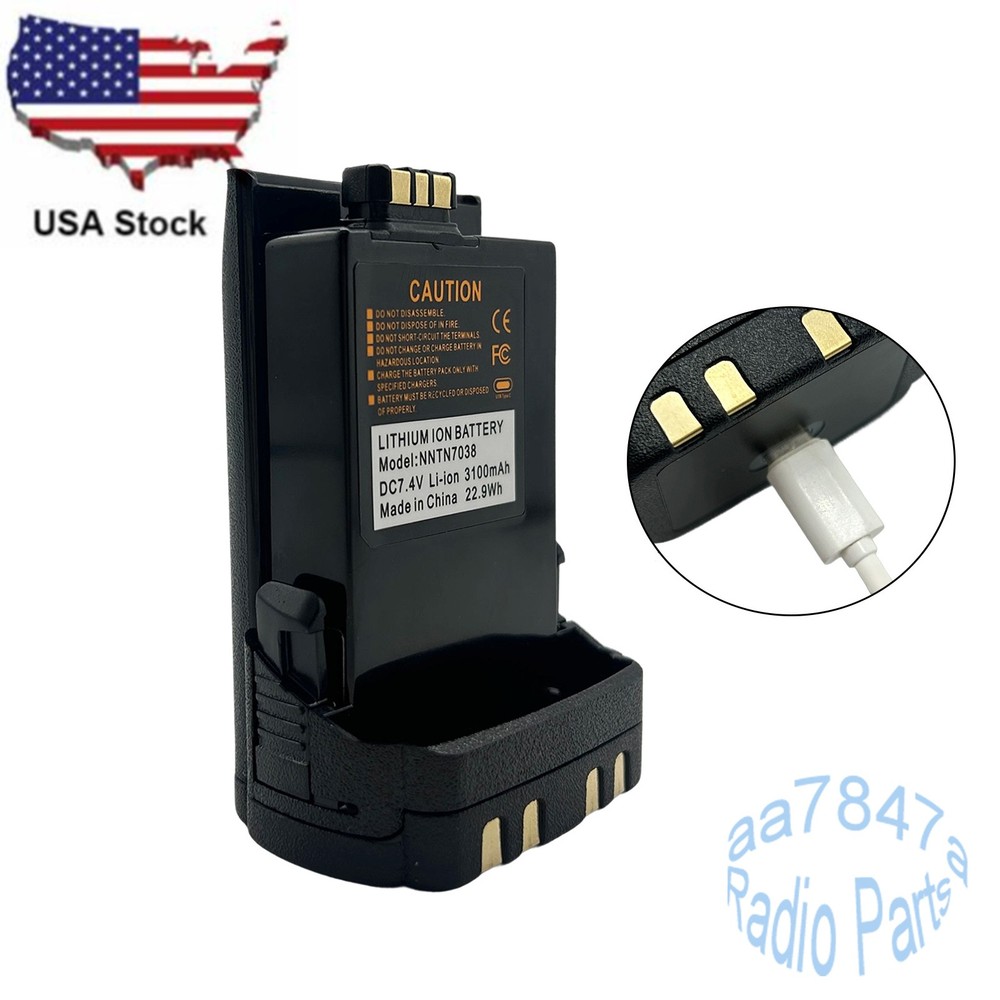 NNTN7038 3100mAh Li-ion Battery W/ USB-C For APX6000 APX7000 APX8000 APX6000XE