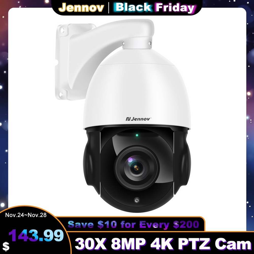 360° 4K 8MP POE PTZ Security IP Camera 30x Zoom CCTV HIKVISION Compatible 50M IR