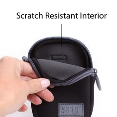 USA GEAR Neoprene MP3 Player Carrying Case – Belt Loop, Wrist Strap (Black)