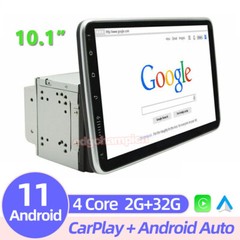 Double 2DIN Rotatable 10.1” Android 10 Car Apple CarPlay GPS WiFi Stereo Radio