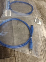 3′ Ft TOSLink Digital Optical Audio Fiber Optic Cable Wire Male to Male Lot Of 2