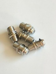Pack of (5) Coaxial Cable Female Coupler F-Connector F Connector Gender Changer