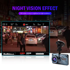 Touch Screen Dash Cam 4″ 1080P Dual Lens Car DVR Recorder Front And Rear Camera