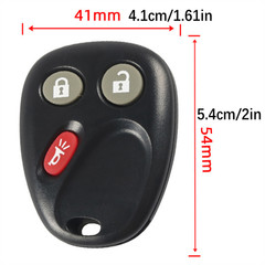 2Pcs 3-Button Keyless Entry Remote Car Key Kit For Chevrolet For GMC 2003-2007