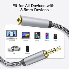 Headphone Extension Cable 10ft – 3.5mm Extension Cable Nylon Braided Aux Cord…