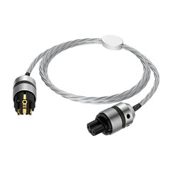 HI-End Silver Plated Braided audiophile power cable Euro & US connectors hifi