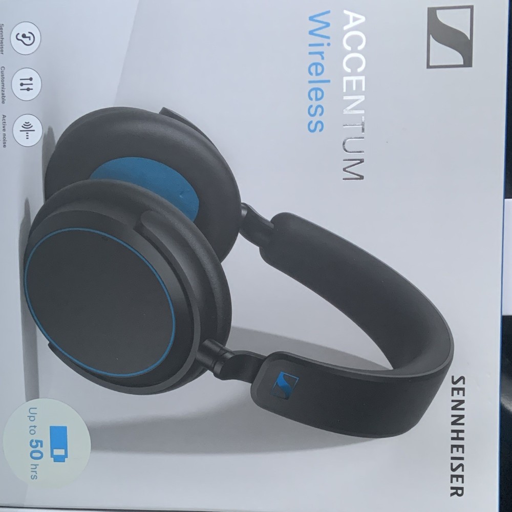 Sennheiser ACCENTUM Wireless Bluetooth Over-Ear Headband Headphones Black/Blue