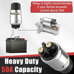 Push Button Starter Switch 12V 50A, Waterproof Momentary Start Switch black-1