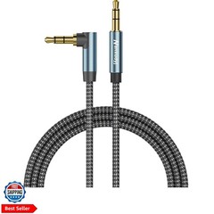 AUX Cord 10ft/3M,3.5mm Stereo Audio Cable 90 Degree 3.5mm Male to Male Stereo…