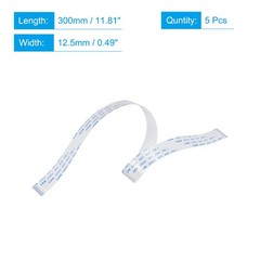 24Pin 0.5mm 300mm FFC FPC Flat Flexible Cable LCD Laptop A Type , 5Pcs