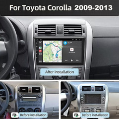 Android 15+CAM Carplay For Toyota Corolla 2009-2013 GPS Nav Car Stereo Radio SWC
