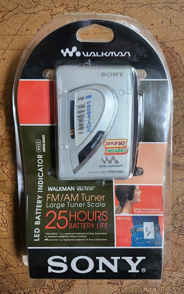 Sony Walkman WM-FX197 Portable AM/FM Radio Cassette Player Silver New in Package