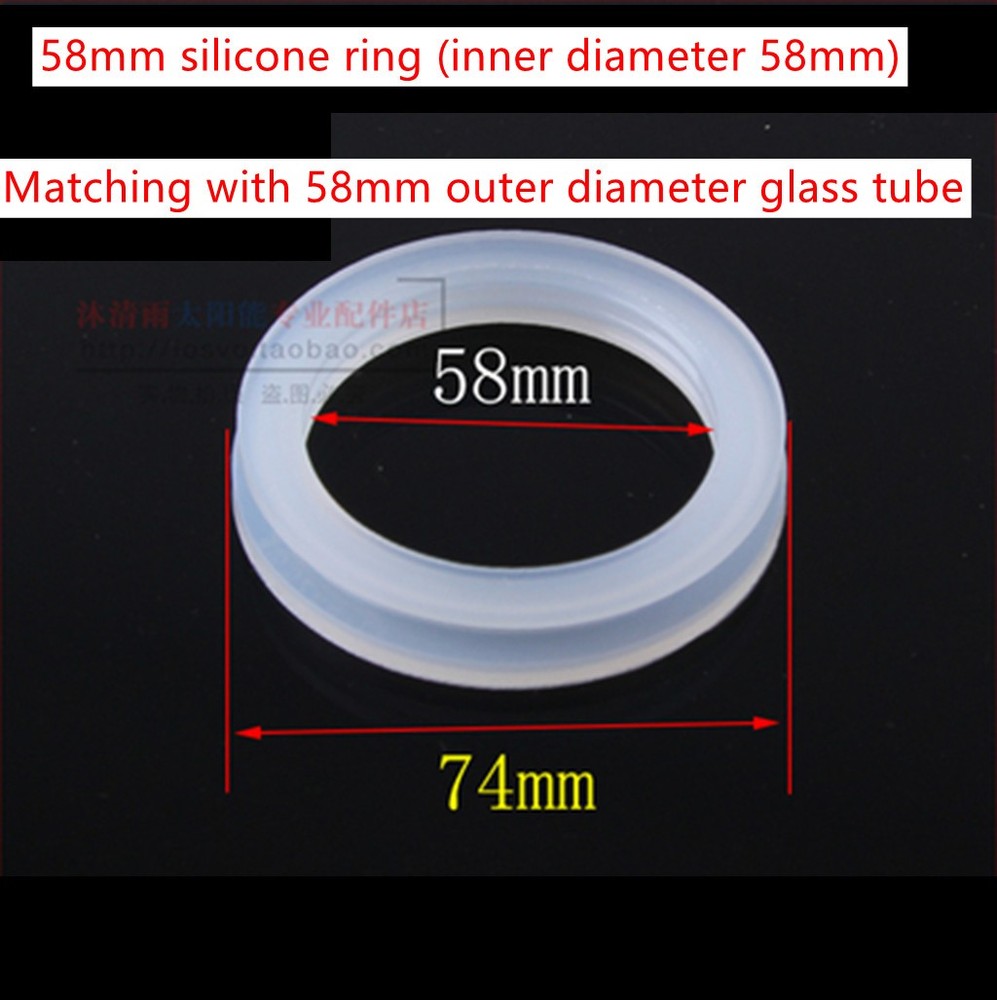 20pcs 58mm silicone gel sealing O ring for solar water heater vacuum tube