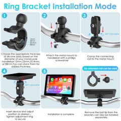 Carpuride W712D Moto Stereo Waterproof Dual Camera Wireless Carplay Android Auto