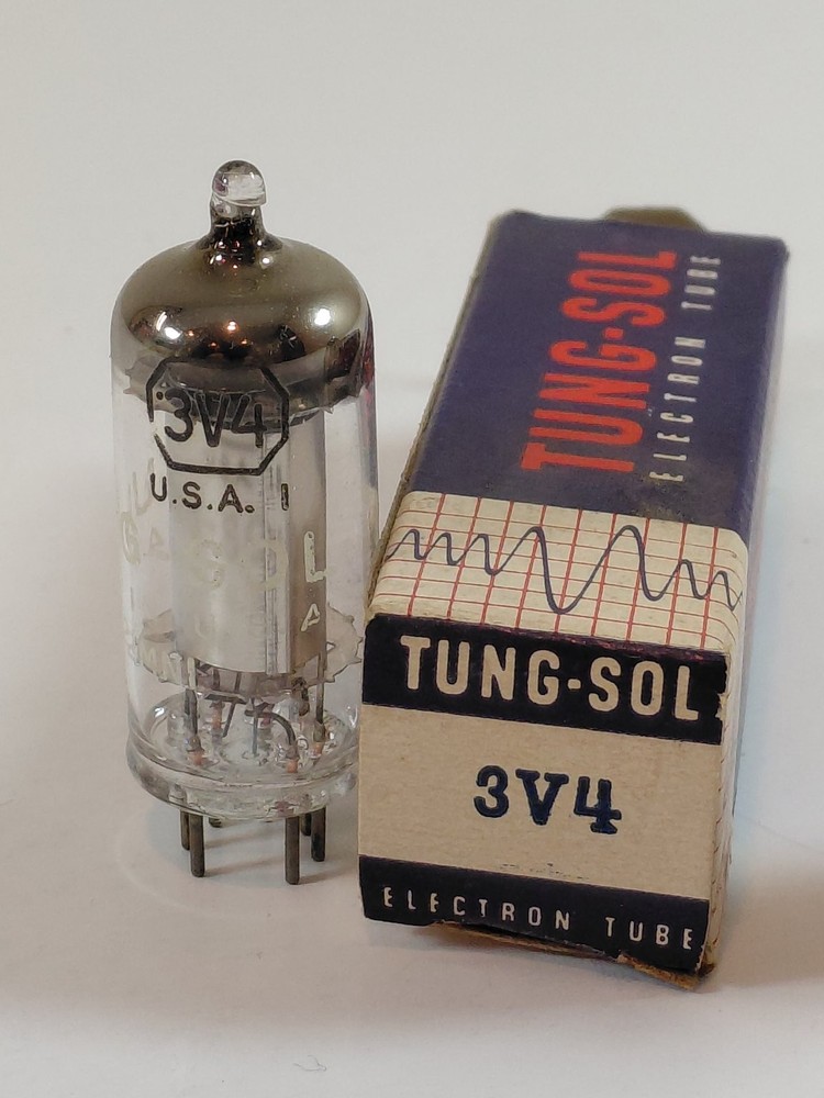 TUNG-SOL 3V4 Electron Tube U.S.A. Original Box