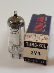 TUNG-SOL 3V4 Electron Tube U.S.A. Original Box
