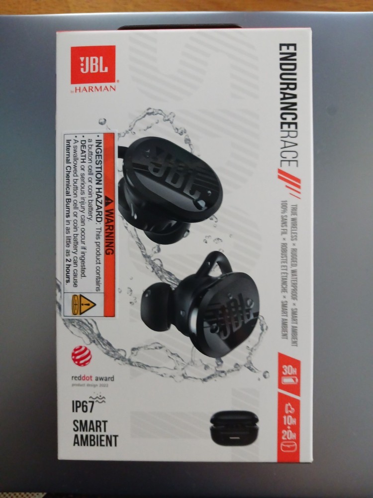 JBL Endurance Race TWS IP67 Waterproof Wireless Bluetooth Headset Earbuds Black